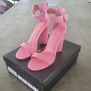 Lulu's Pink Kamali Heels - Size 5